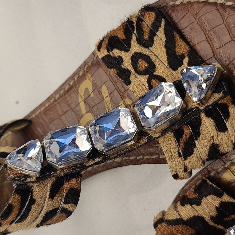 SAM Edelman leather sandals animal print  US 7 - Picture 5 of 7